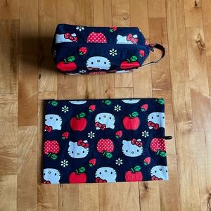 NWT BAGGU hello kitty pouch and dopp kitt